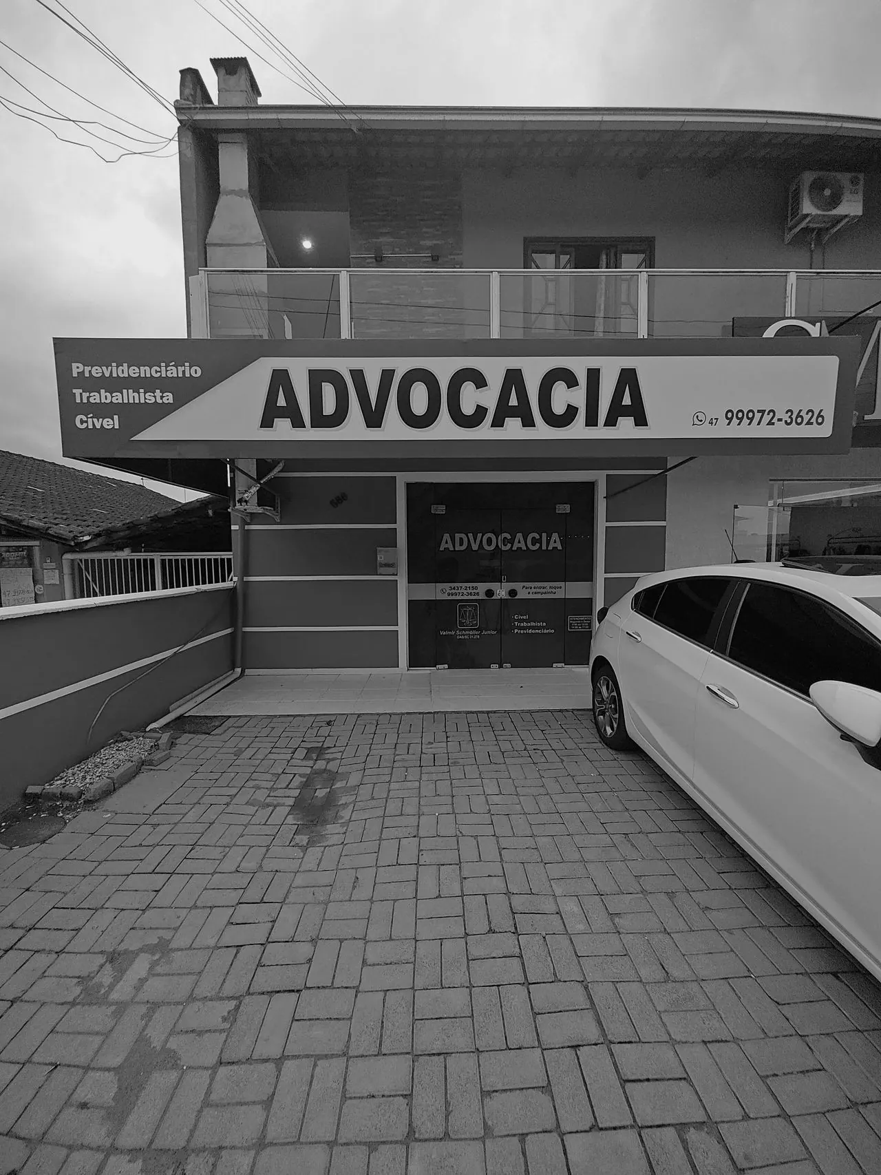Fachada do escritório na Av. Júpiter, 566, Jardim Paraíso, Joinville